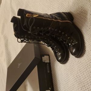 Giuseppe Zanotti Patent Leather Combat Boots sz 41